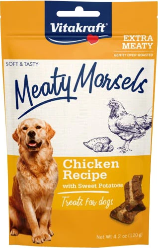 Meaty Morsels Dog Treats - Chicken & Sweet Potato, 4.2 Ounces