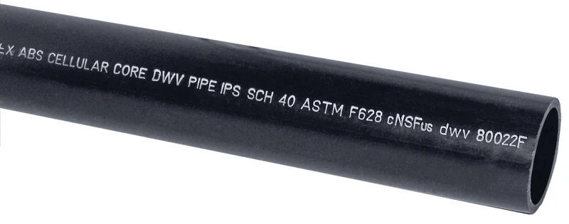 Schedule 40 Abs/dwv Foam Core Pipe, 2 Inch X 10 Feet, Plain End