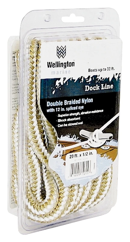 T.w. Evans Double Braid Nylon Dock Line 1/2" X 20'