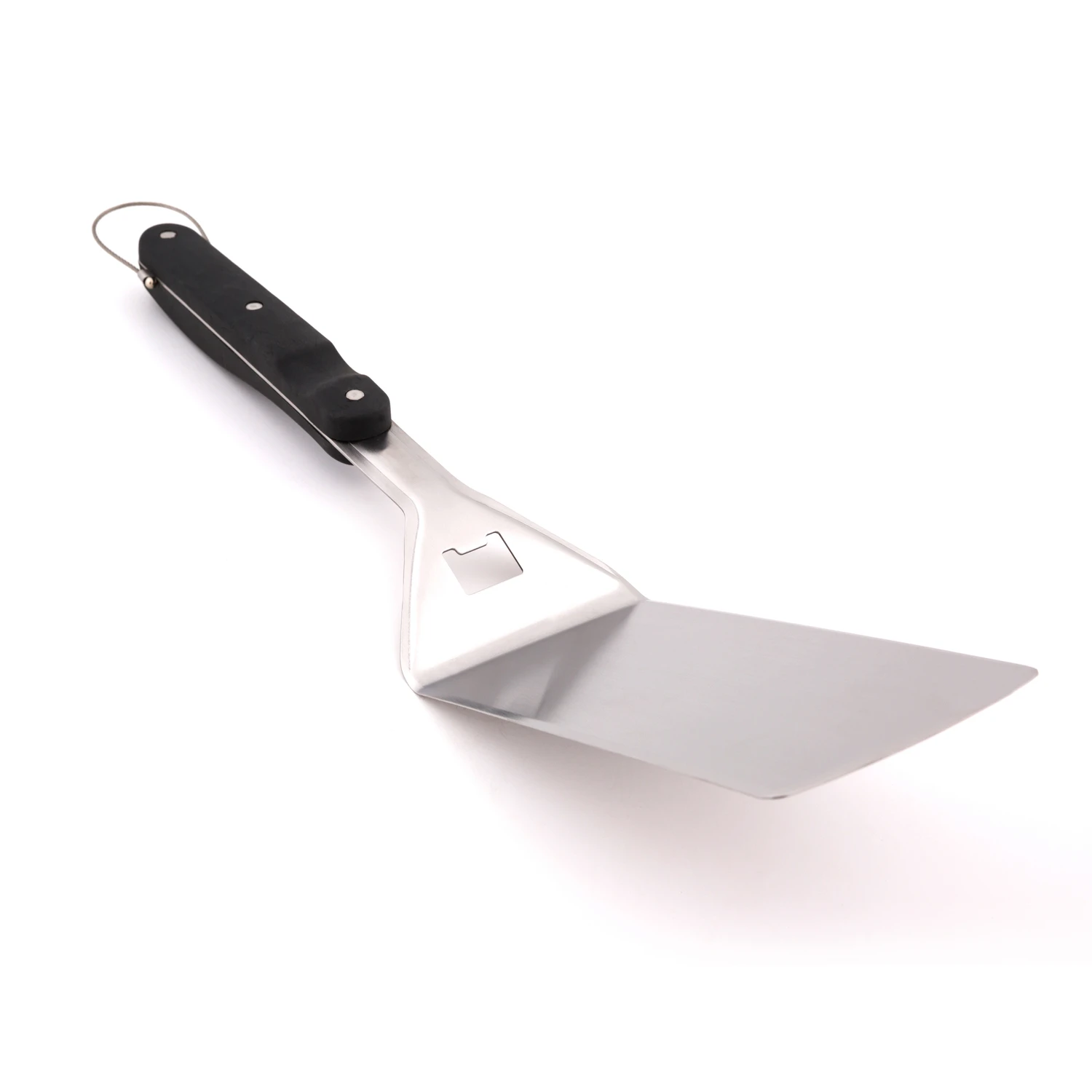 Stainless Steel Black/silver Grill Spatula 19 Inch With Soft Grip Handle