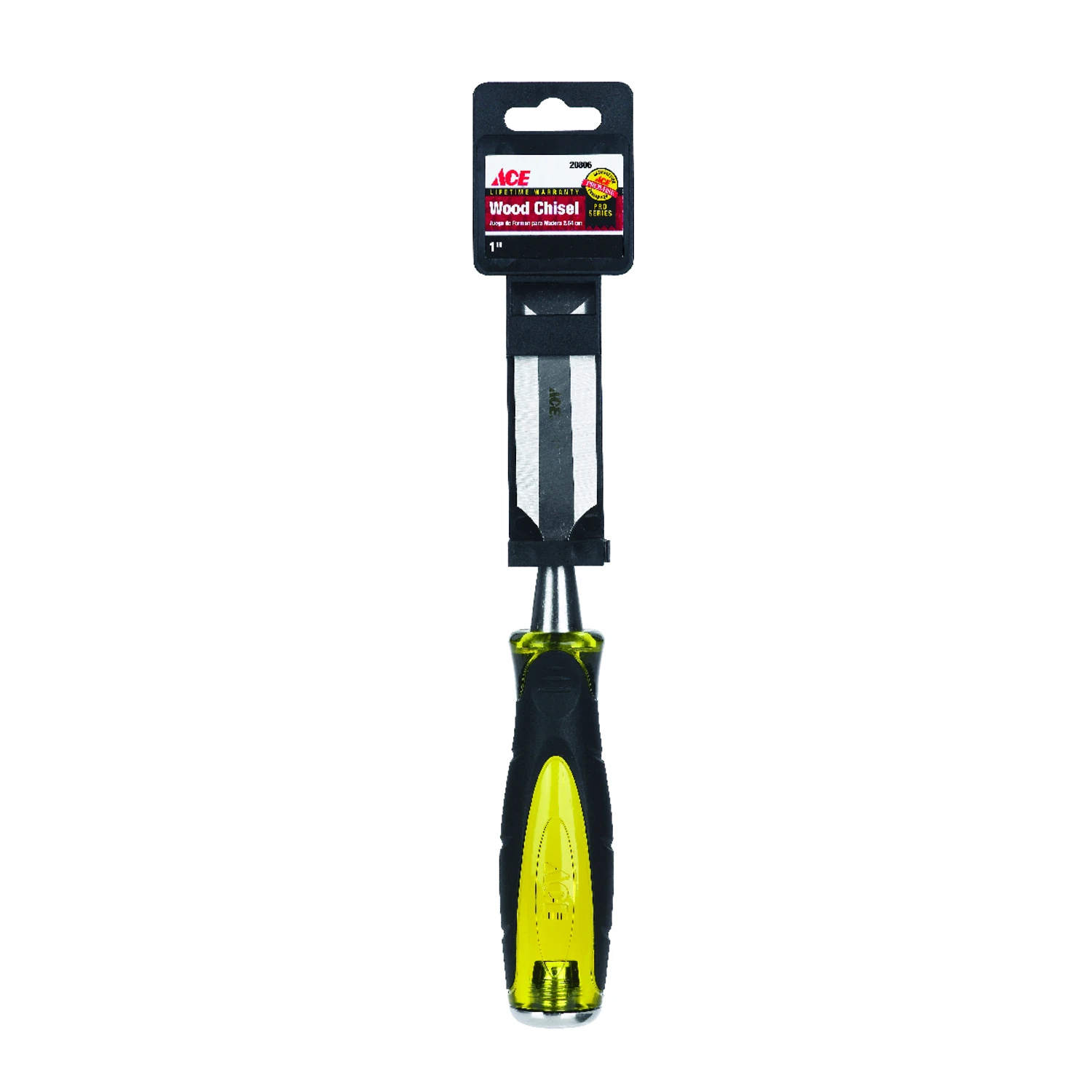 Pro Series 1 In. W Carbon Steel Wood Chisel With Amber Handle, Model 20806 Gs, 1 Pk
