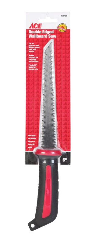 6 In. Steel Double Edge Wallboard Saw With Rubber Grip Handle