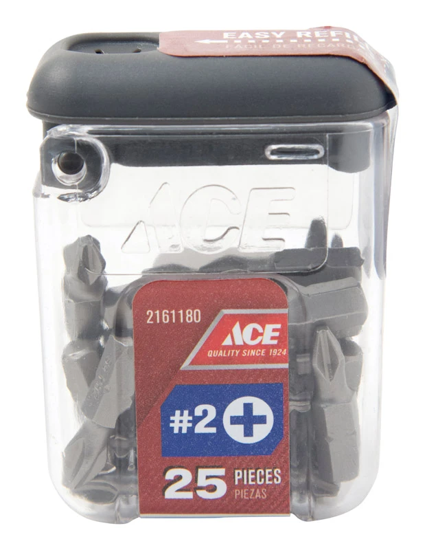 Phillips 2 X 1 In. L Insert Bit S2 Tool Steel 25 Piece Set