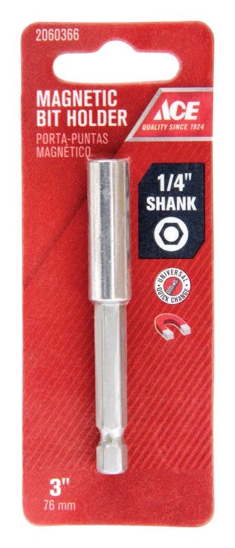 3 Inch Magnetic Bit Holder For 1 Inch Insert Bits With Quick-change Hex Shank