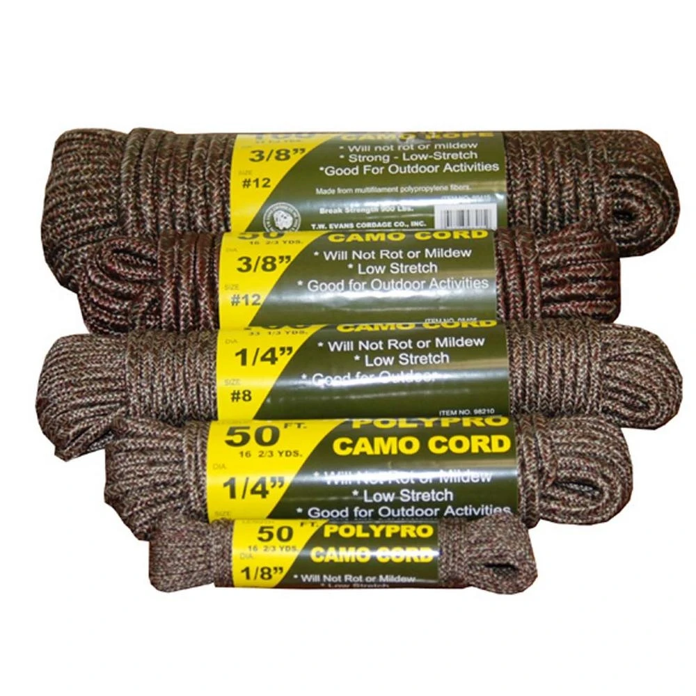 3/8 In. X 100 Ft. Braided Camo Rope - Durable And Versatile For Outdoor Use