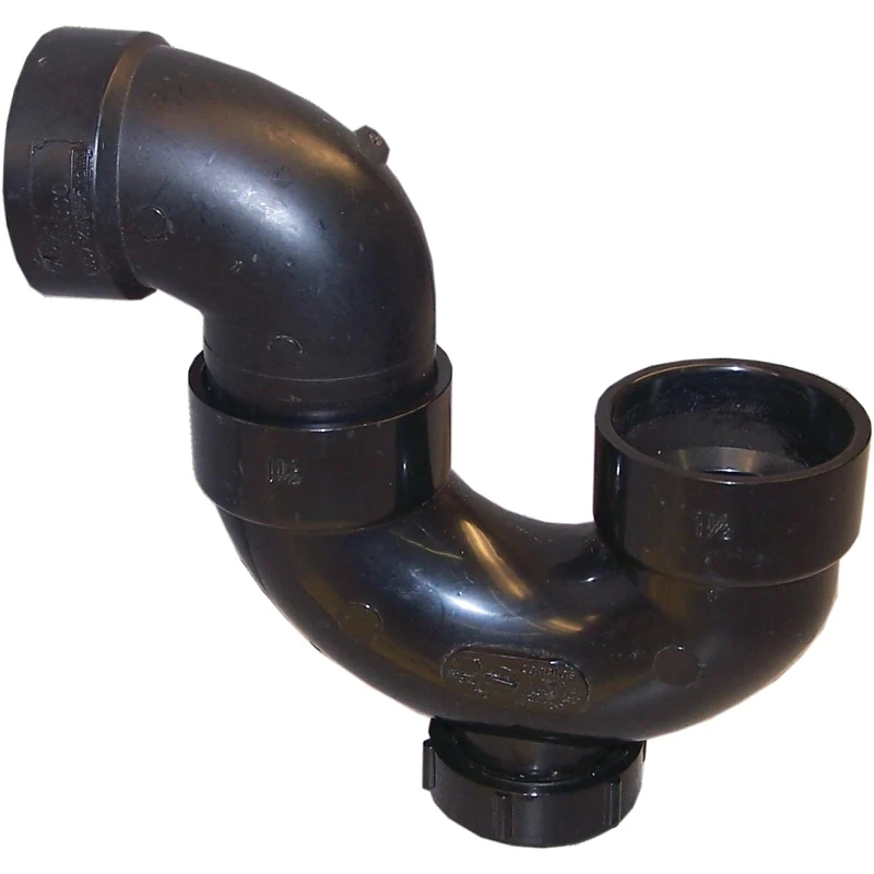 Abs P-trap With Cleanout, 1-1/2 Inch Hub Connection