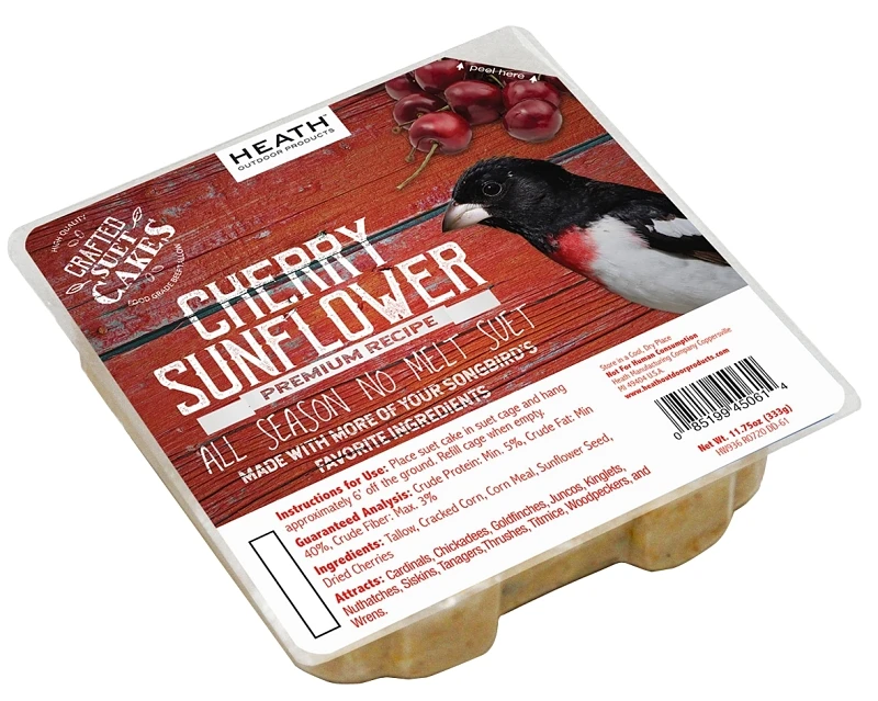 Ddc2-12 Cherry Sunflower Premium Crafted Suet Cake, 11.75 Oz, 12-pack