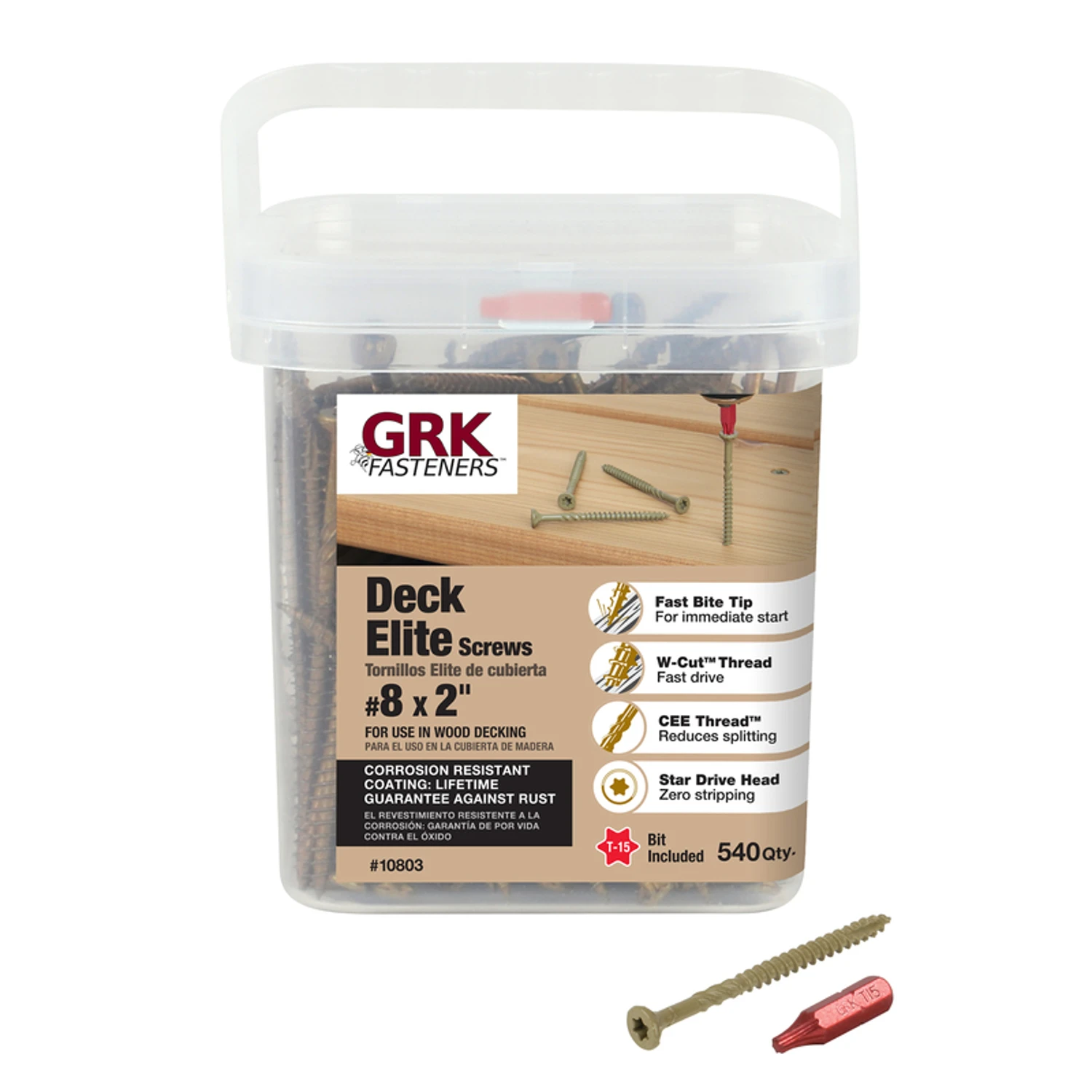Deck Elite No. 8 X 2 In. L Tan Star Head Deck Screws 540 Pk