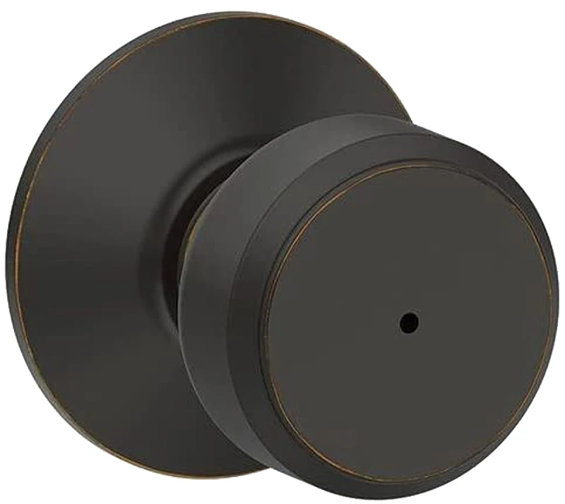 Bowery Aged Bronze Bed And Bath Knob Lock - Model F40 V Bwe 716