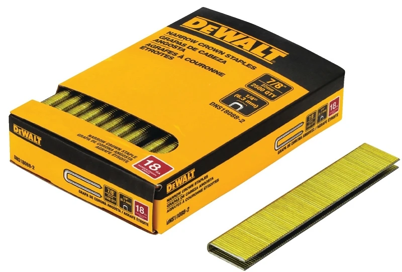 1/4 In. X 7/8 In. 18-gauge Glue Collated Crown Staple (2500 Pieces, Model Dns18088-2)