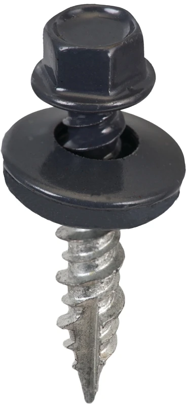 No. 9 X 1 In. L Hex Coated Wood Screws 250 Pk - Heavy Duty