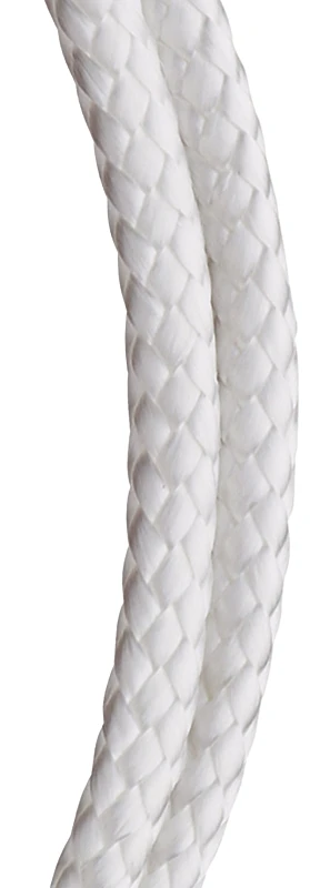 50 Feet White Diamond Braided Nylon Rope, 3/16 Inch Diameter, 70 Lb Working Load Limit