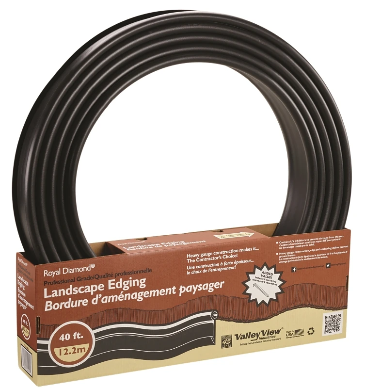 Pro Lawn Edging Kit With 8 Stakes And 2 Connectors - 40 Feet Long