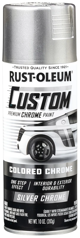 Custom Colored Chrome Automotive Spray Paint Silver Chrome 10 Oz Premium Finish