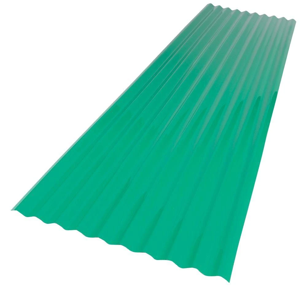 Green Pvc Corrugated Roofing Panel 12 Feet X 26 Inches For Diy Projects