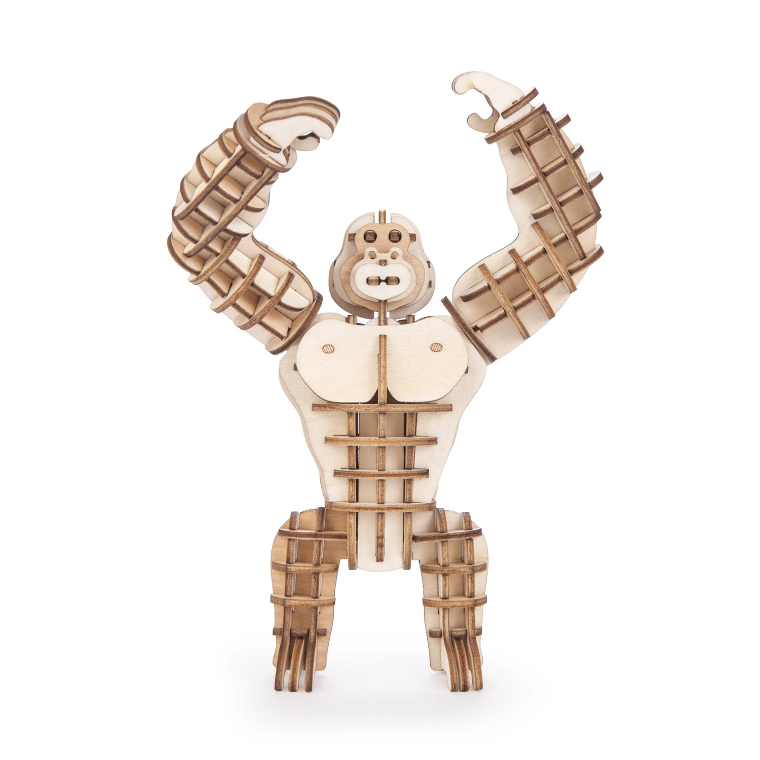 Gorilla 3d Wooden Puzzle - Balsa Wood Model Gg109