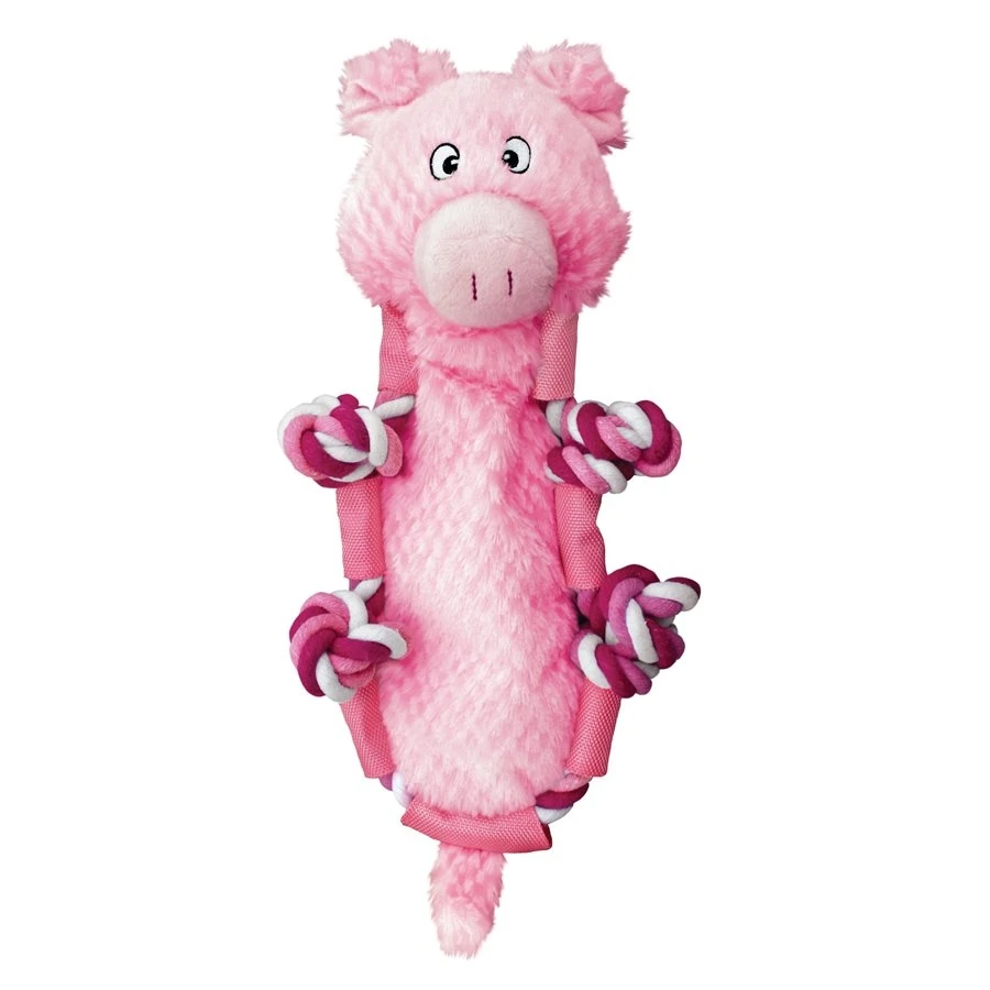 Barnyard Knots Pig Dog Toy, Large, Pink - Durable And Fun