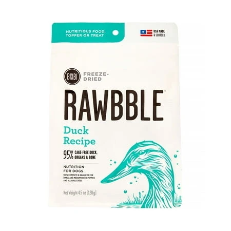 Rawbble Cage-free Duck Recipe Freeze-dried Dog Food 4.5 Oz