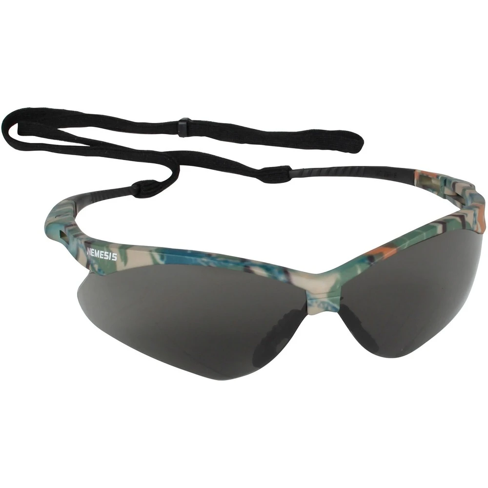 Nemesis Safety Glasses Kcc22609 Camo Frame Smoke Lens