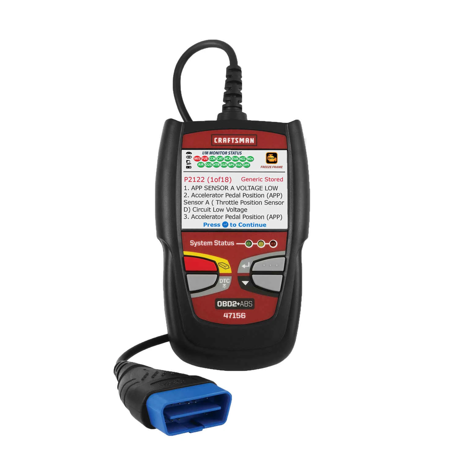 Automotive Code Reader 1 Piece Diagnostic Tool Model 00947156