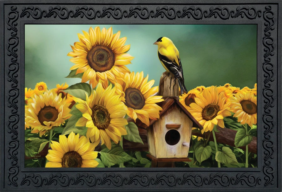 And Sunflowers Summer Doormat 18" X 30" Indoor Outdoor