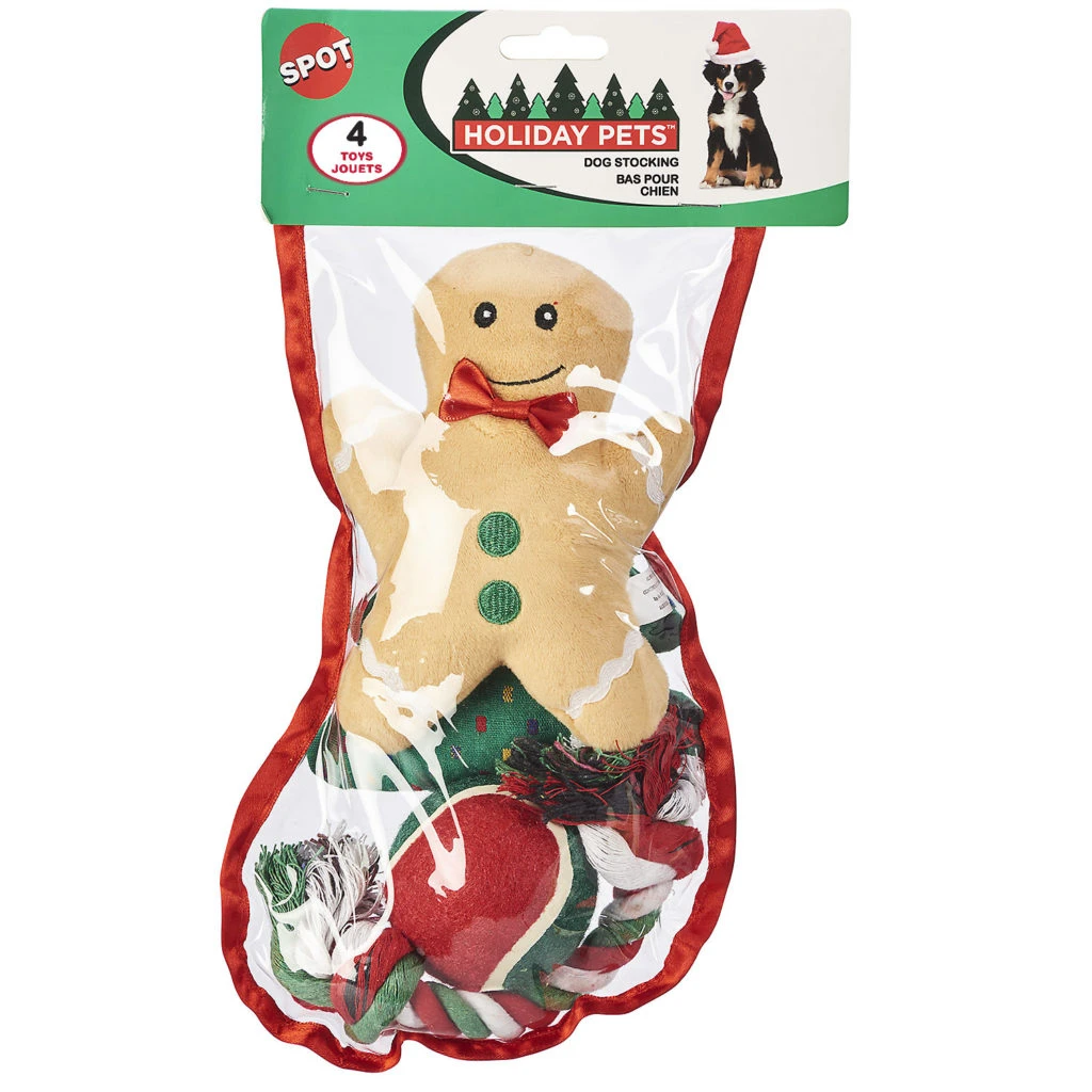SPOT HOLIDAY STOCKING DOG 4PK