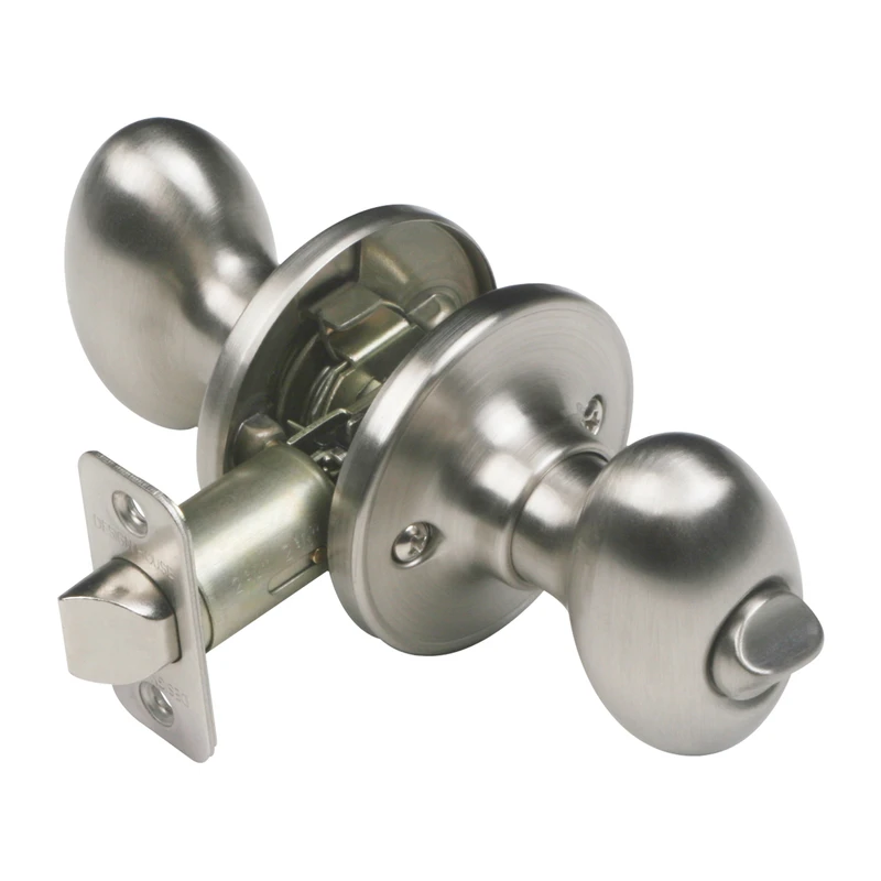 Pro Series Satin Nickel Privacy Door Knob For Left Or Right Handed Use
