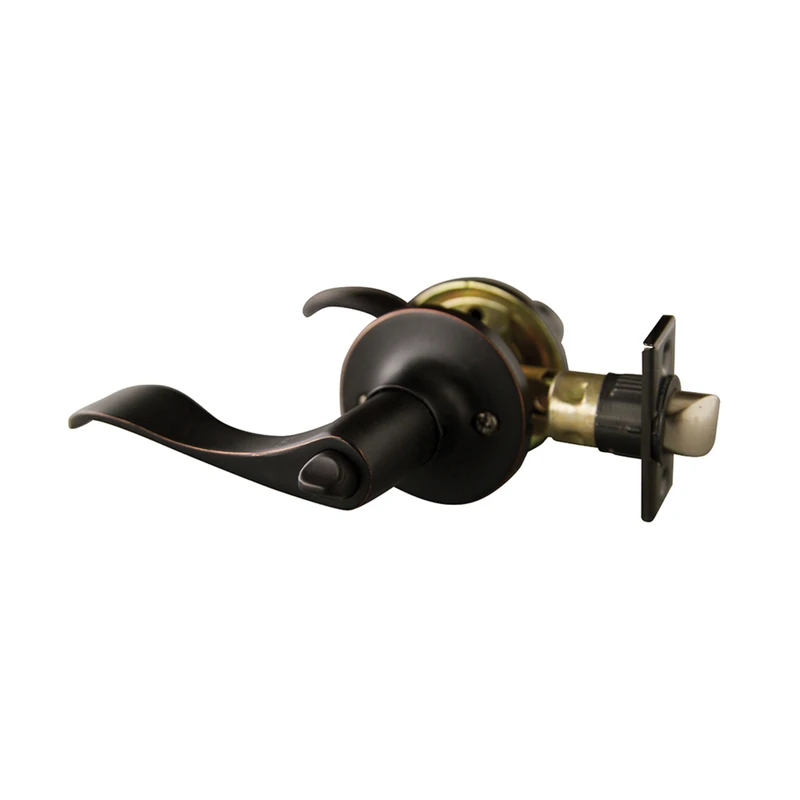 Stratford Wave Steel Privacy Lever 3 - Oil Rubbed Bronze Finish