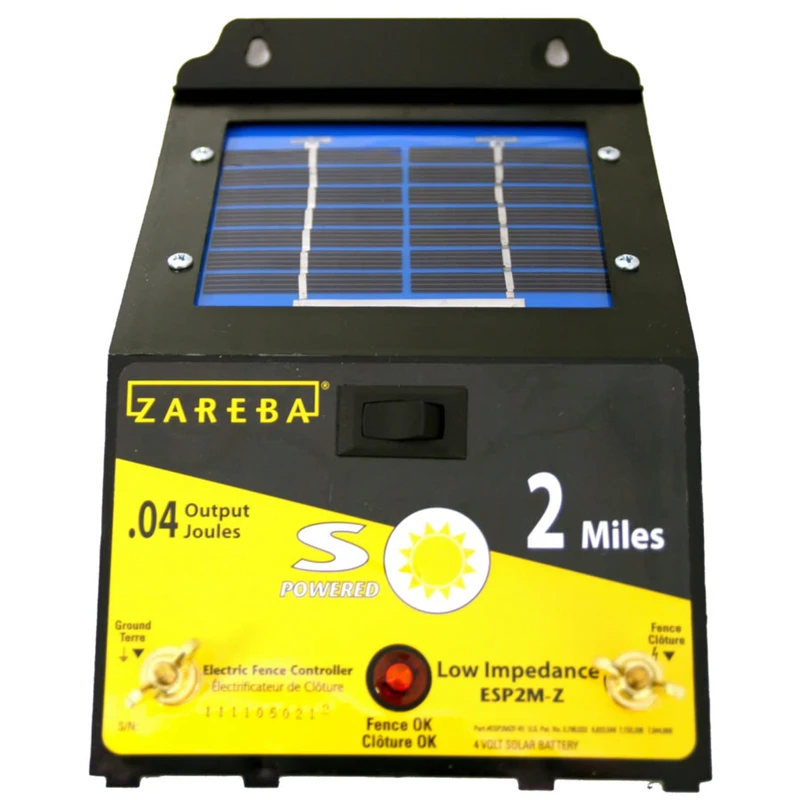 4 Volt Solar Low Impedance Fence Energizer 2 Miles Model Esp2m-z