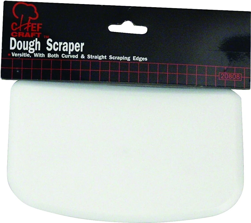 Chef Craft 6.25 In. W X 6 In. L White Plastic Dough Scraper Model 20808