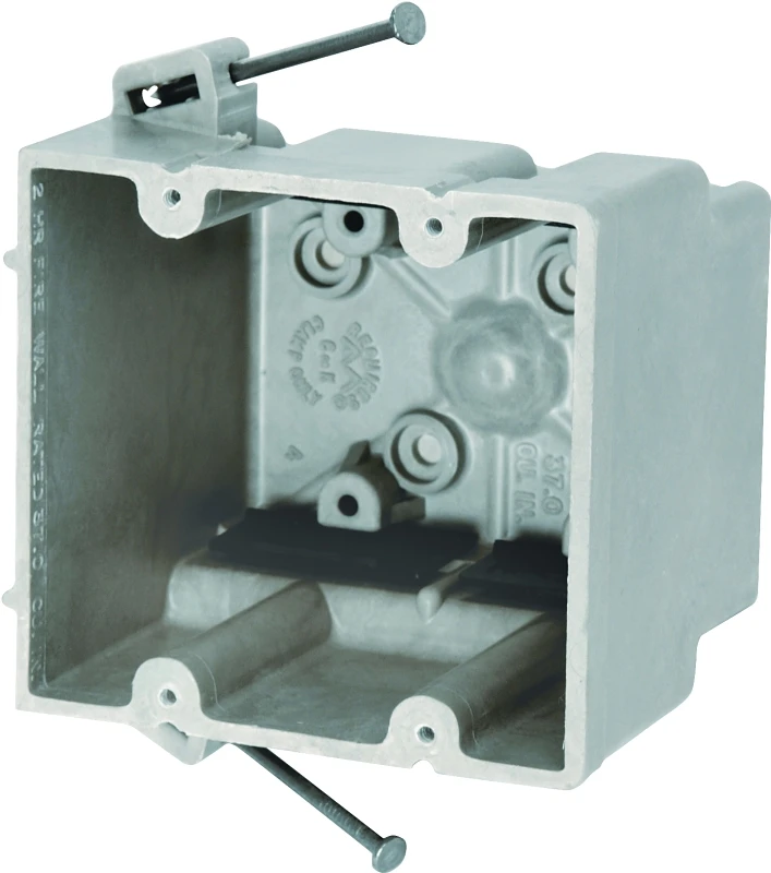 2-gang Fiberglass Switch Box With Angled Mid-nails And Speed Clamps