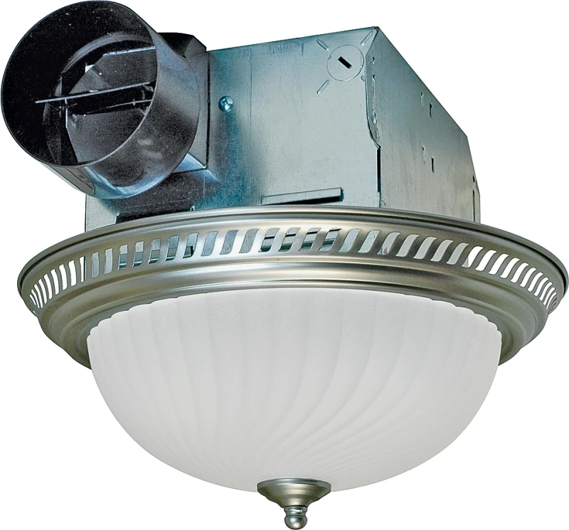 Drlc702 Decorative Exhaust Fan With Light, 70 Cfm, 1.6 A, 120 V, 4 In Duct