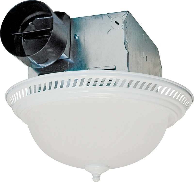 Drlc703 70 Cfm Ceiling Bathroom Exhaust Fan With Light, 1.6 A, 120 V