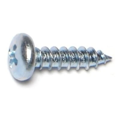 #8 X 5/8 Zinc Plated Steel Phillips Pan Head Sheet Metal Screws