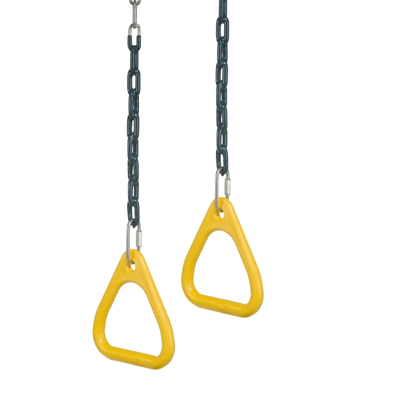 Ps 7836 Gym Rings - Durable Polyethylene Teardrop Design For Kids