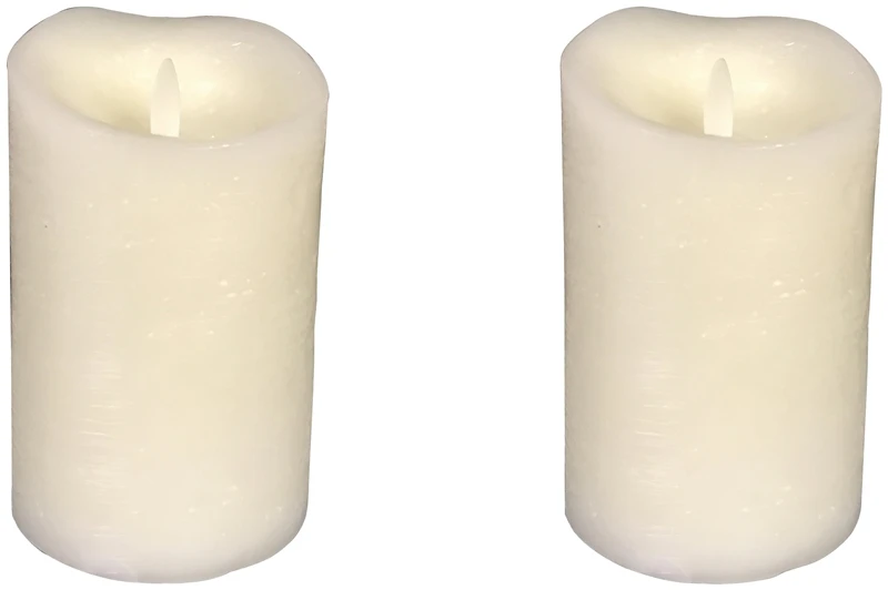 Santas Forest Dust Free Candle, 5-1/2 Inch Height, Ivory Color