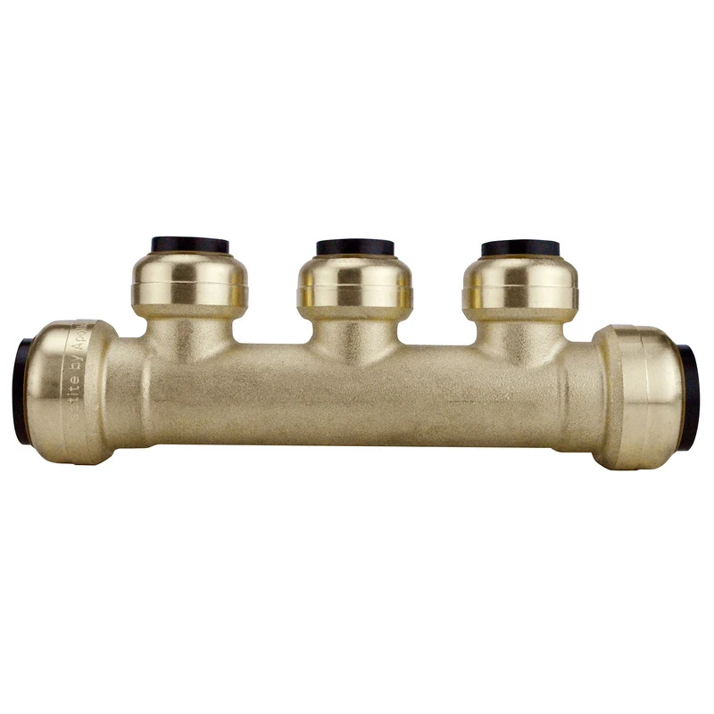 3/4 In. X 3/4 In. Brass Push-to-connect Inlets With 3-port Open Manifold And 1/2 In. Outlets