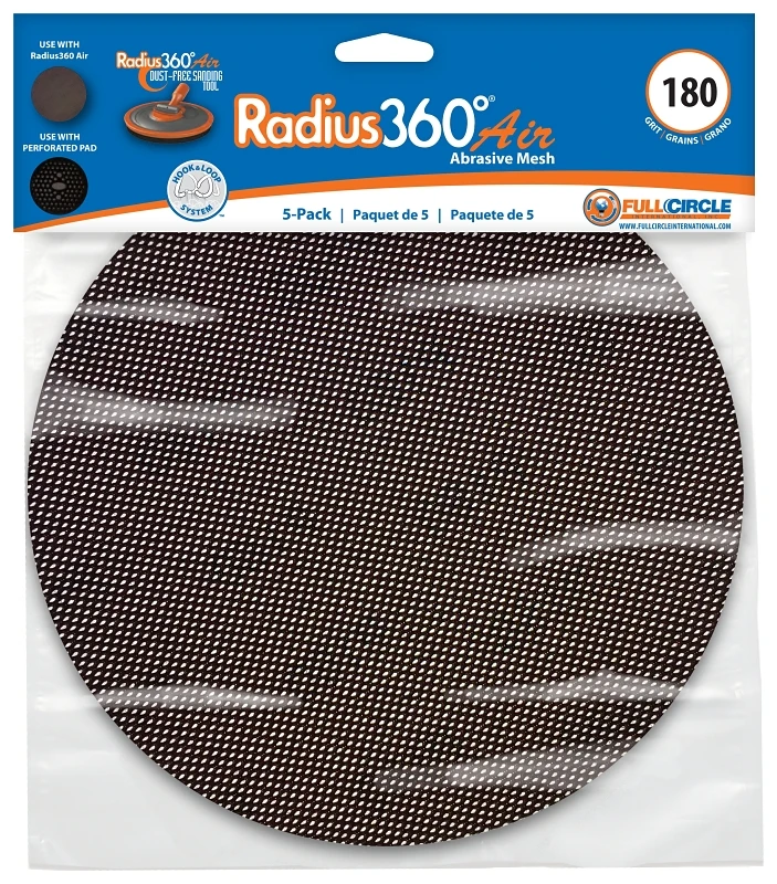 Fci 187691000769 Mesh Sd180-5 180 Grit Mesh Abrasive Sanding Discs For Radius 360 Air - 5 Pk