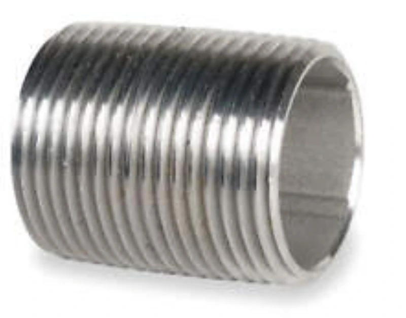 48020b 1/4 Inch Stainless Steel Close Nipple