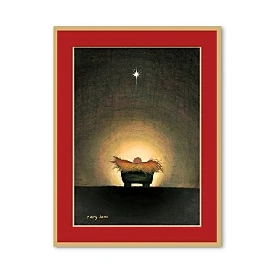 Star And Creche Christmas Cards - Elegant Holiday Greeting Set