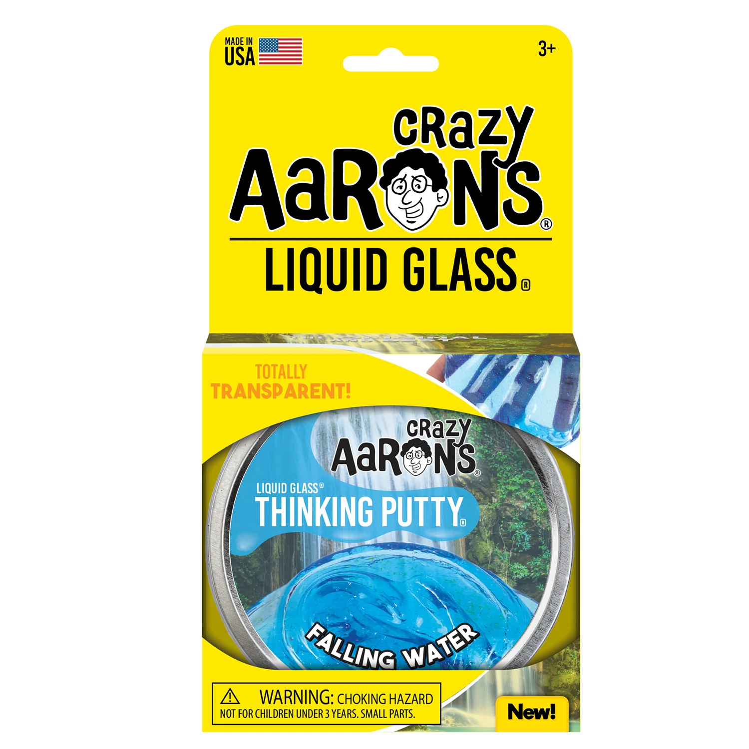 Liquid Glass Thinking Putty - Crystal Blue - 4 Inch Tin