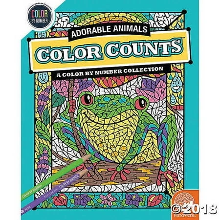 Color By Number Adorable Animals Coloring Book - 1 Piece