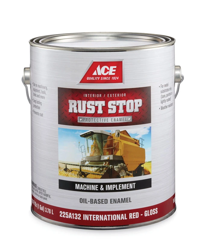Rust Stop Indoor Outdoor Gloss International Red Rust Prevention Paint 1 Gallon