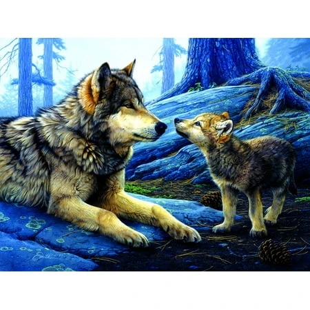 Brother Wolf 500 Piece Jigsaw Puzzle By Sunsout Inc - Stunning Wildlife Artwork