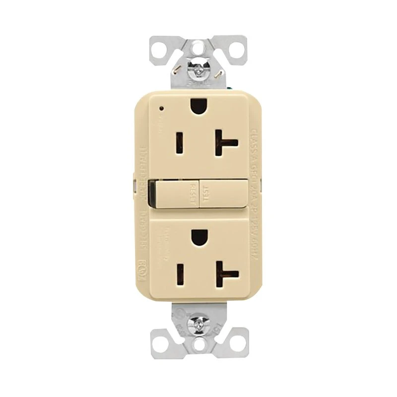Eaton Gfci Receptacle Ivory 20 Amp 125 Volt Self-test Model Gf20v-bx-l