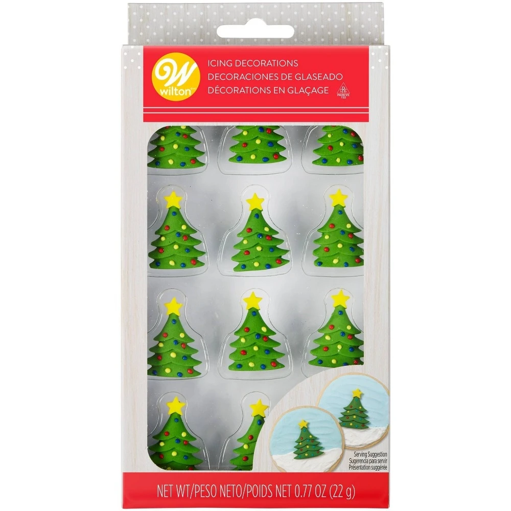 Tree Icing Decorations - 12 Count, 0.77 Ounce