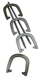 Premier Horseshoe Set With Hammer Finish Steel In Gold And Silver