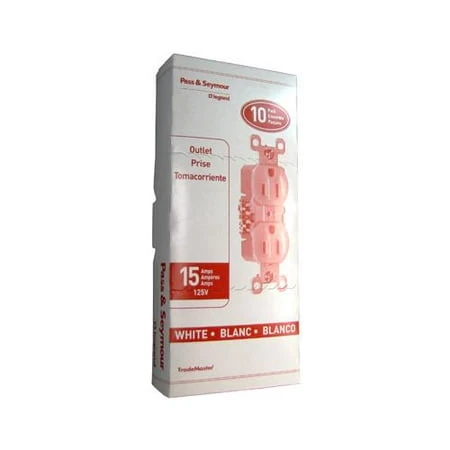 10PK Whte 15 Recepticle 3232WCP8