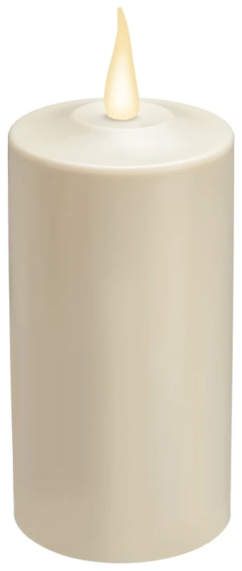 Fpc1586 Clear Led Pillar Candle With D Alkaline Battery