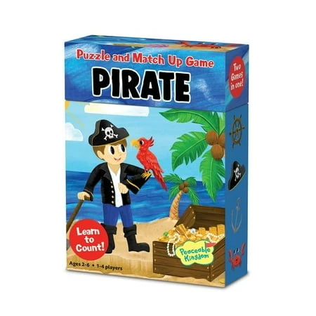 Peaceable Kingdom Pirate Puzzle And Match Up Game - Engaging Educational Activity For Kids
